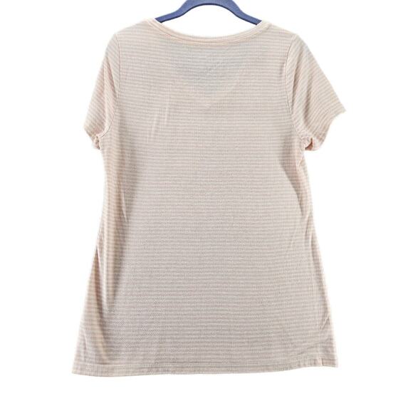 Sonoma Womens Everyday Tee Multi-Color Size PM Cotton Blend Short Sleeve - Picture 2 of 12